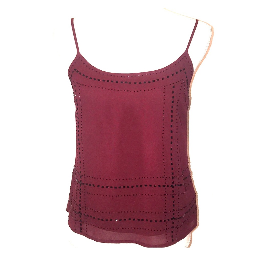 FOREVER 21 Beaded Spaghetti Strap Blouse